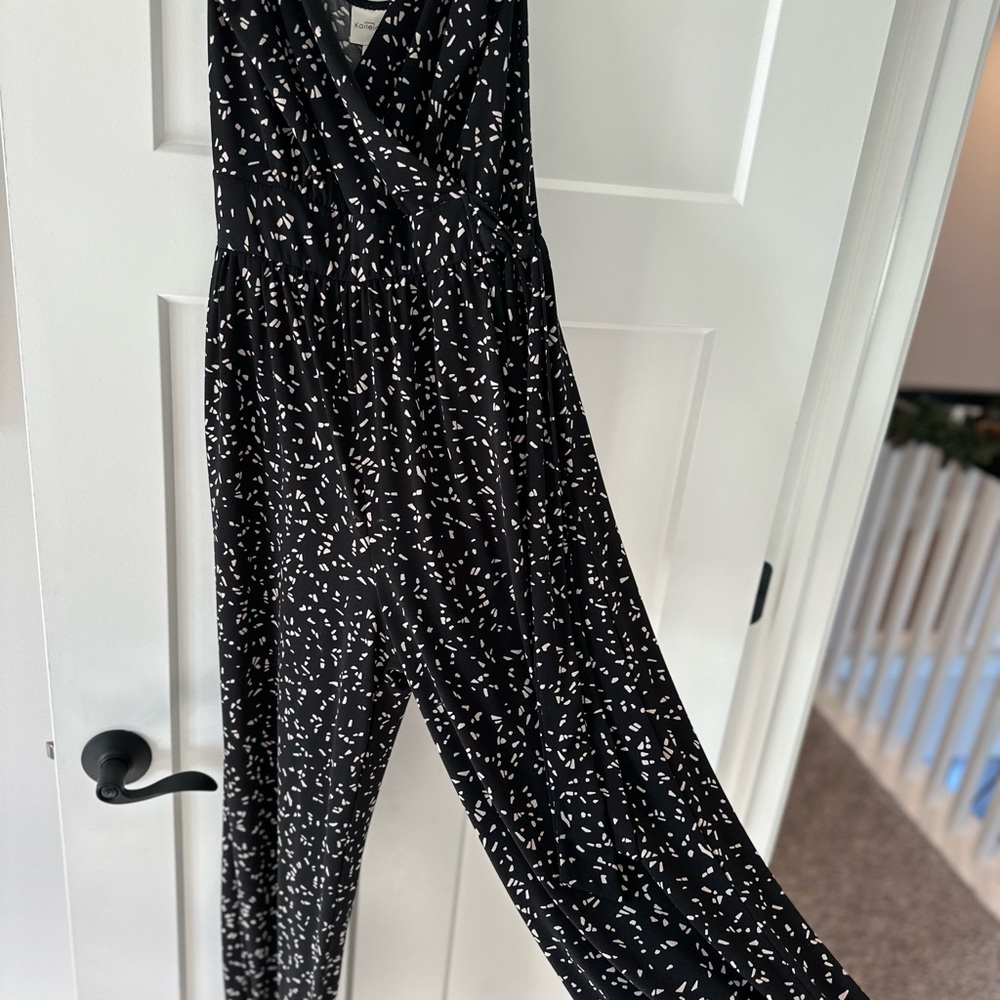 Black Patterned Women's Jumpsuit